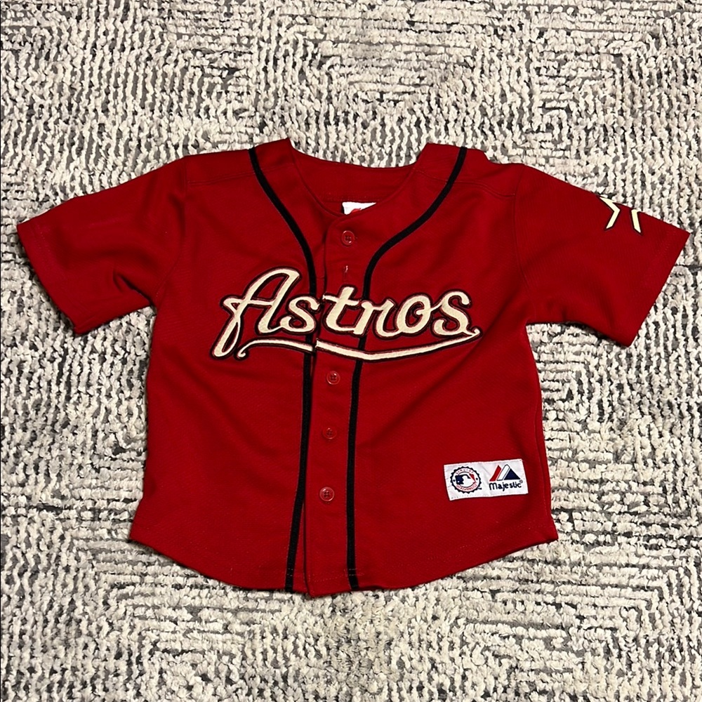 Majestic Kids Red Astros Shirt